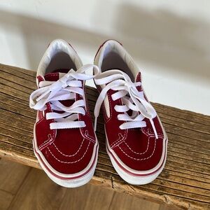 Classic Red & White Vans Kids Sneakers